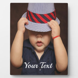 Personalized Baby Photo Tabletop Plaque with Easel