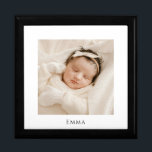 Personalized Baby Photo Wood Keepsake Box<br><div class="desc">A sweet personalized photo wood lacquered keepsake box. Replace this photo with your own favourite photo of any kind.</div>