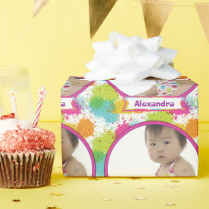 Personalized Baby Photo Wrapping Paper