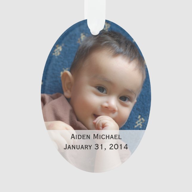 Personalized Baby Photos Ornament (Front)