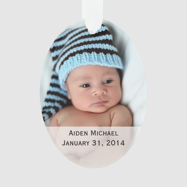 Personalized Baby Photos Ornament (Front)