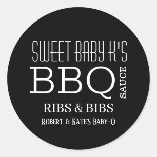 Personalized Baby-Q Sauce Label