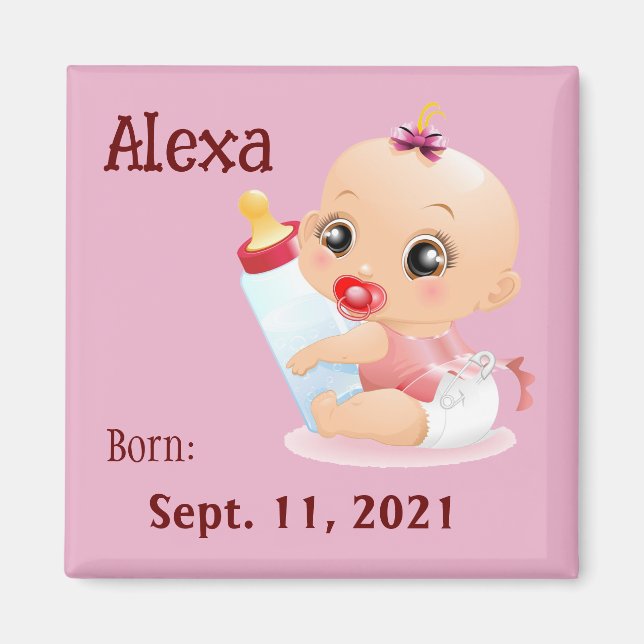 Personalized Baby Refrigerator  Magnet (Front)