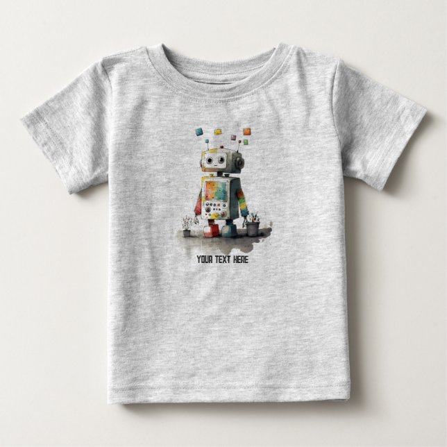 Personalized Baby Robot Tee (Front)