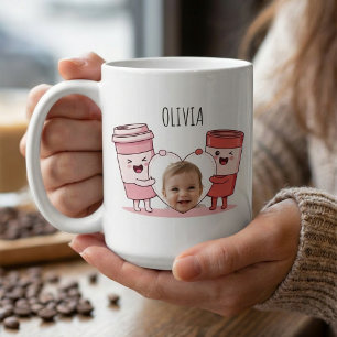 Personalized Baby’s 1st Birthday Photo Name Coffee Mug