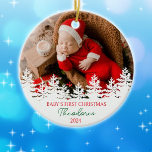 Personalized Baby´s First Christmas  Ceramic Ornament
