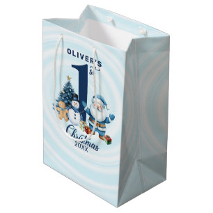 Personalized Baby’s First Christmas  Medium Gift Bag