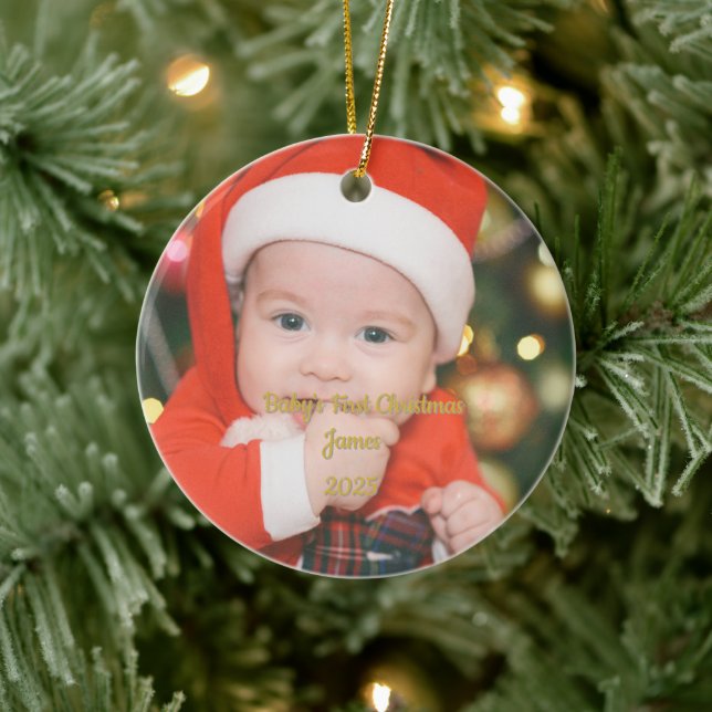 Personalized Baby’s First Christmas Ornament – Cus (Tree)