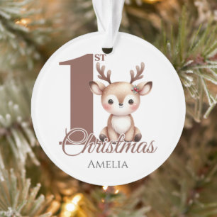 Personalized Baby’s First Christmas Reindeer Ornament