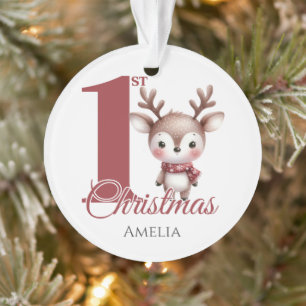 Personalized Baby’s First Christmas Reindeer Ornament