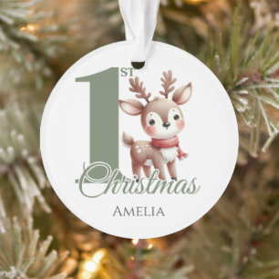 Personalized Baby’s First Christmas Reindeer Ornament