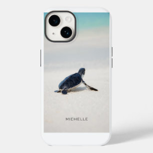 Personalized Baby Sea Turtle Beach Journey iPhone 14 Case
