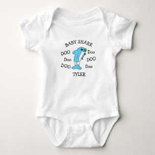 Personalized Baby Shark Baby's Bodysuit