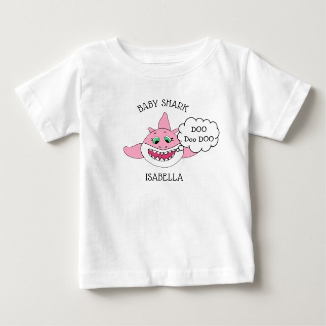 Personalized Baby Shark Baby's T-Shirt (Front)