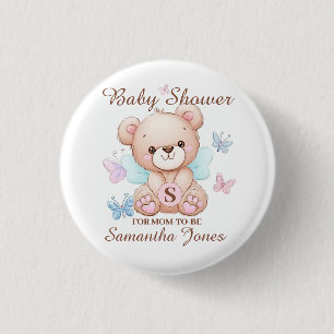 Personalized Baby Shower 1 Inch Round Button