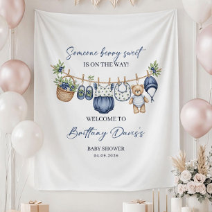 Personalized Baby Shower Backdrop Banner, Custom Tapestry