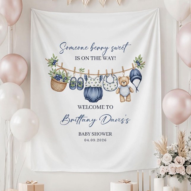 Personalized Baby Shower Backdrop Banner, Custom Tapestry (Creator Uploaded)