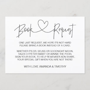 Personalized Baby Shower Book Request Cards