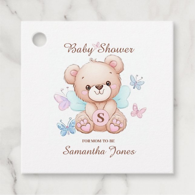 Personalized Baby Shower Favour Tags (Front)
