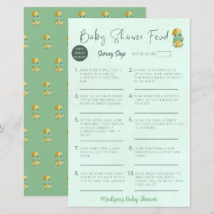 Personalized Baby Shower Feud Baby Shower Game