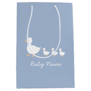 Personalized Baby Shower Gift Bag Blue Duckling