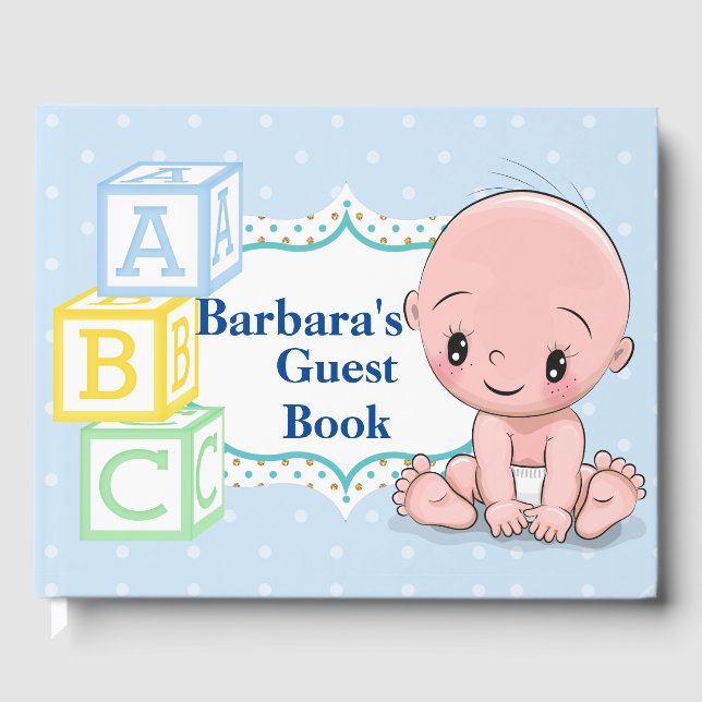 Personalized Baby Shower Guest Book (Front)