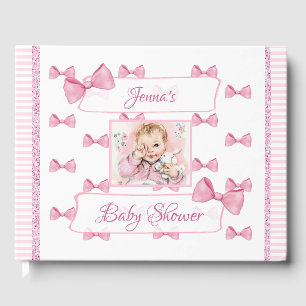 Personalized Baby Shower Guest Book Pink