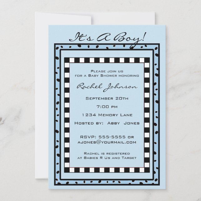 Personalized Baby Shower Invitation (Front)