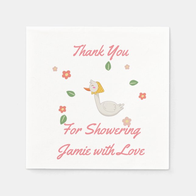 Personalized Baby Shower Napkin (Front)