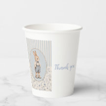 Personalized Baby Shower Paper Cups Vintage