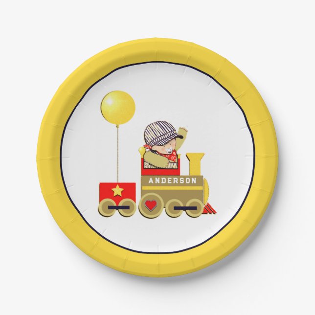 Personalized Baby Shower Paper Plate (Front)