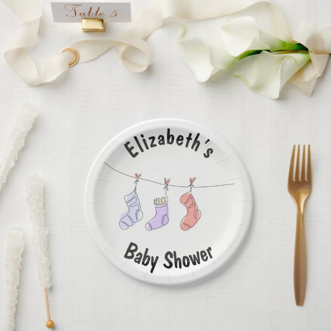 Personalized baby shower paper plates (Wedding)