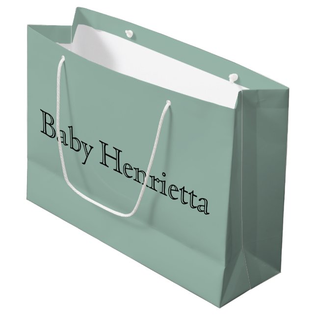 Personalized Baby Shower Party Favour Boy Girl Large Gift Bag (Front Angled)