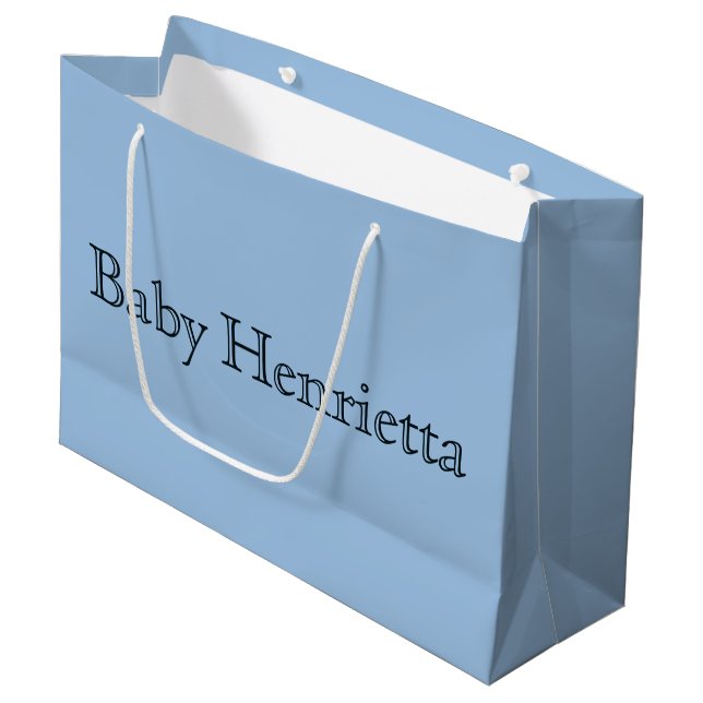 Personalized Baby Shower Party Favour Boy Girl Large Gift Bag (Front Angled)