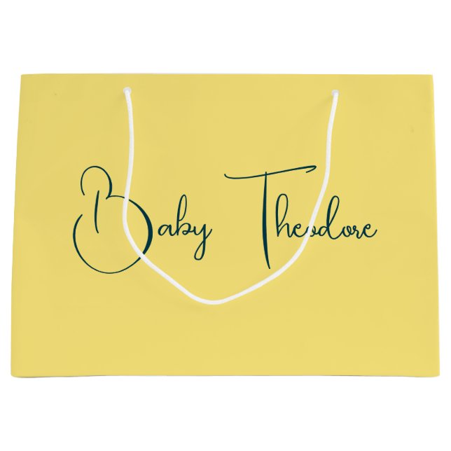 Personalized Baby Shower Party Favour Boy Girl Large Gift Bag (Front)