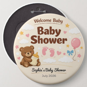 Personalized Baby Shower Welcome Baby Pin
