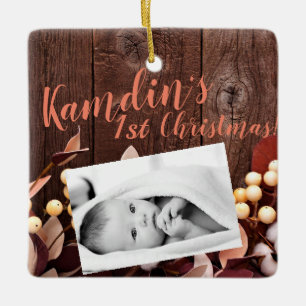 Personalized Baby XMAS Ornament Cotton Branch on D