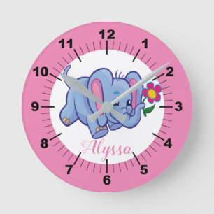 Personalized Baby Zebra Square Wall Clock
