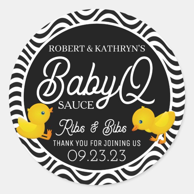 Personalized BabyQ Sauce Label (Front)