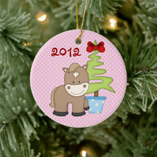 Personalized Baby's 1st Christmas Horse Ornament
