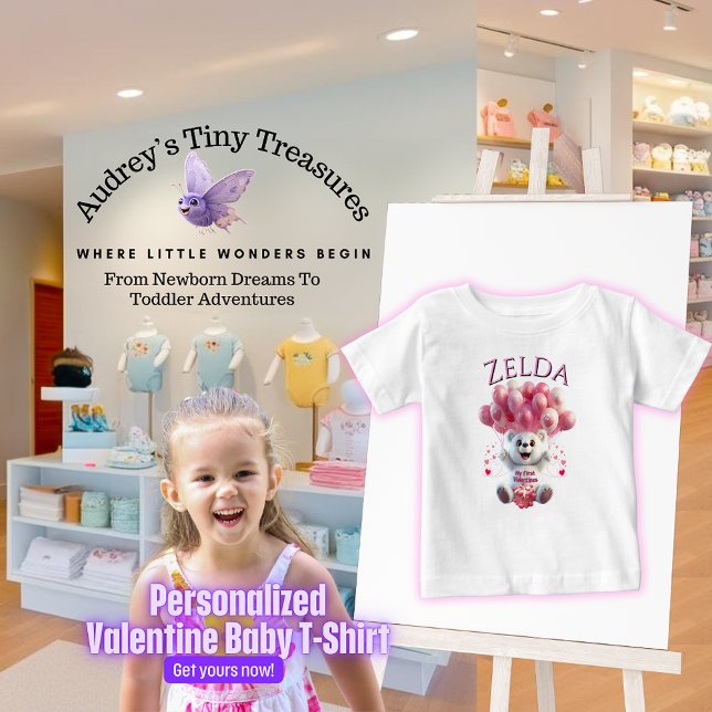 Personalized Baby's 1st Valentines Day T-Shirt (Creator Uploaded)