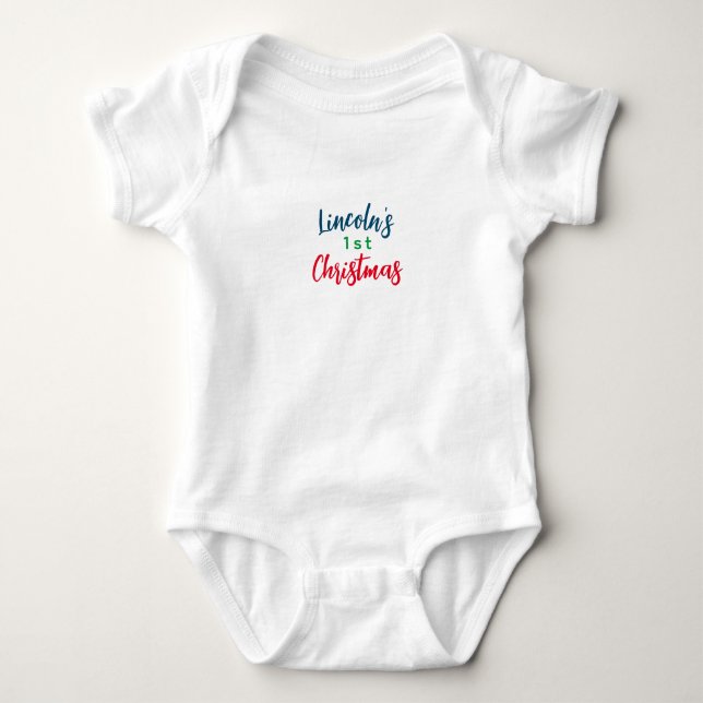 PERSONALIZED BABY'S FIRST CHRISTMAS bodysuit (Front)