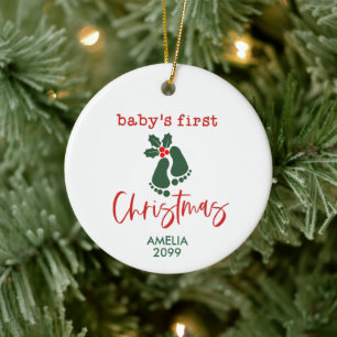 Personalized Baby's First Christmas Bunny Ornament