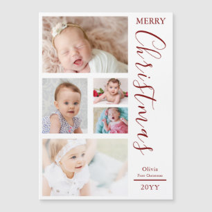 Personalized Baby's First Christmas Magnetic Card