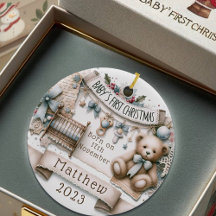 Personalized Baby's First Christmas Ornament Gift