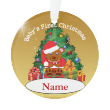Personalized Baby's First Christmas Tree Ornament