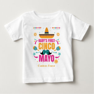 Personalized Baby's First Cinco de Mayo Baby T-Shirt