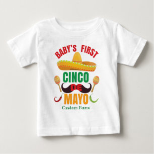 Personalized Baby's First Cinco de Mayo Baby T-Shirt