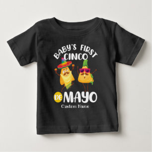 Personalized Baby's First Cinco de Mayo Baby T-Shirt