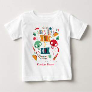 Personalized Baby's First Cinco de Mayo Baby T-Shirt
